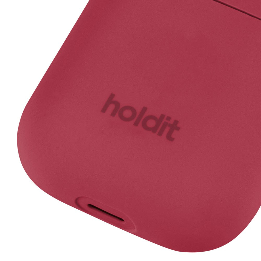 Holdit Silikondeksel Til Apple AirPods (1 & 2. gen.) - Red Velvet