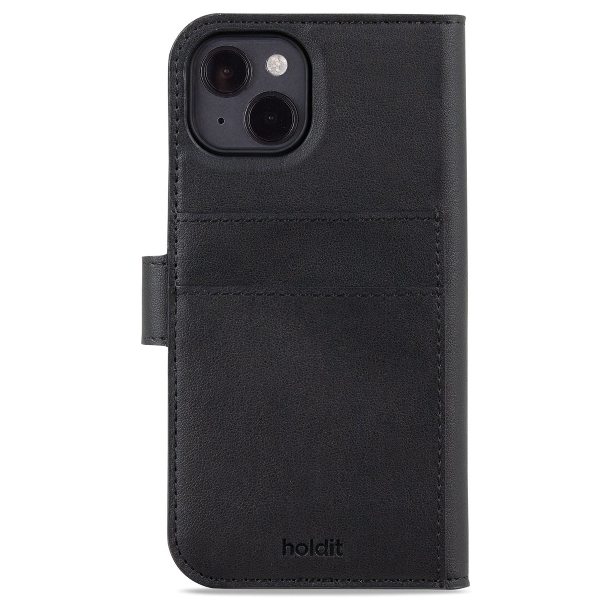 Holdit iPhone 14 / 13 Wallet Case Magnet Plus - Flip Deksel - Svart