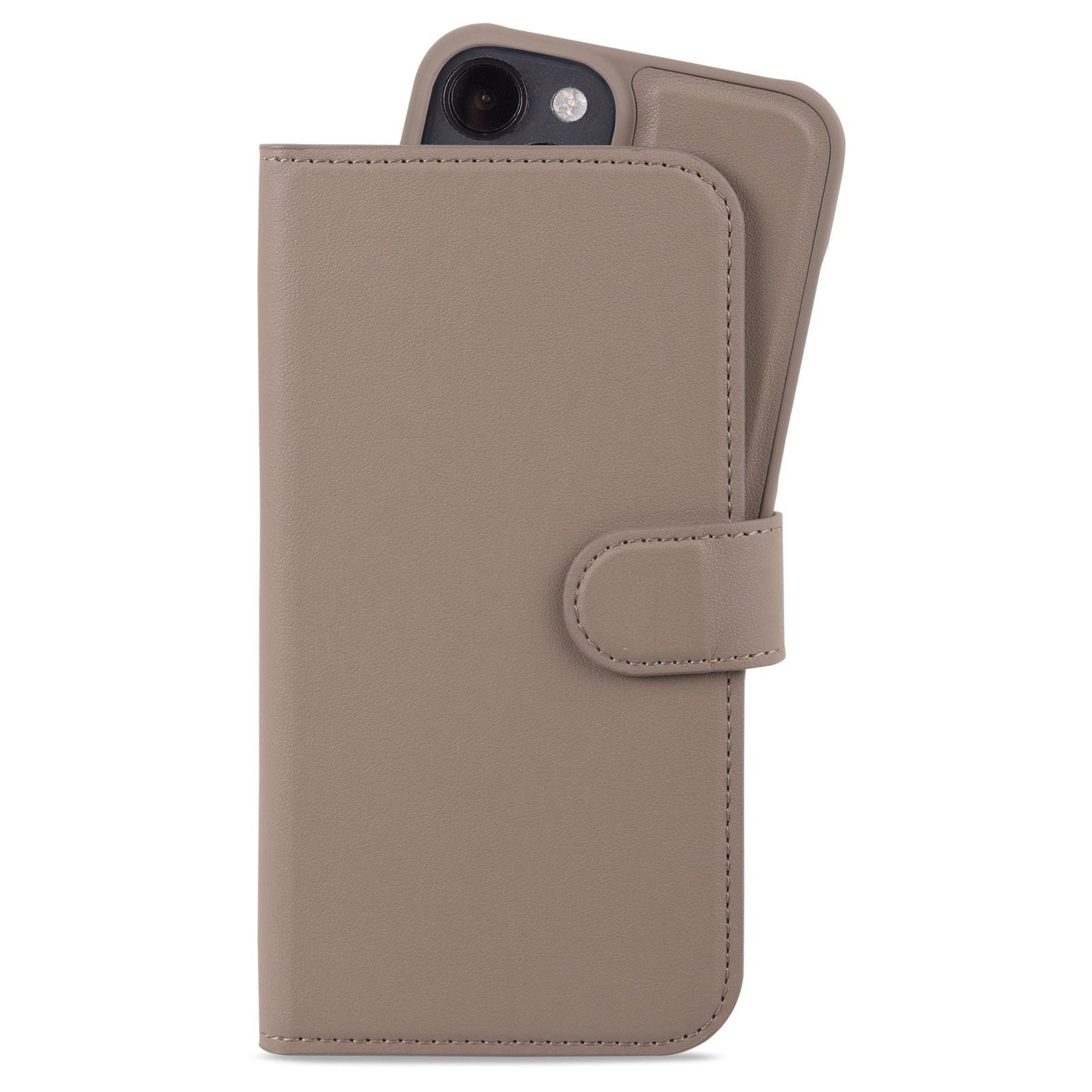 Holdit iPhone 14 / 13 Wallet Case Magnet Plus - Flip Deksel - Mokka Brun