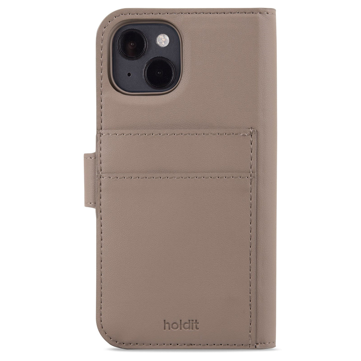 Holdit iPhone 14 / 13 Wallet Case Magnet Plus - Flip Deksel - Mokka Brun