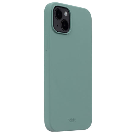 Holdit iPhone 15 Plus Soft Touch Silikon Deksel - Moss Green