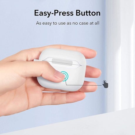 Apple Airpods (3. gen.) ESR Bounce Silikondeksel med Karabinkrok - Hvit