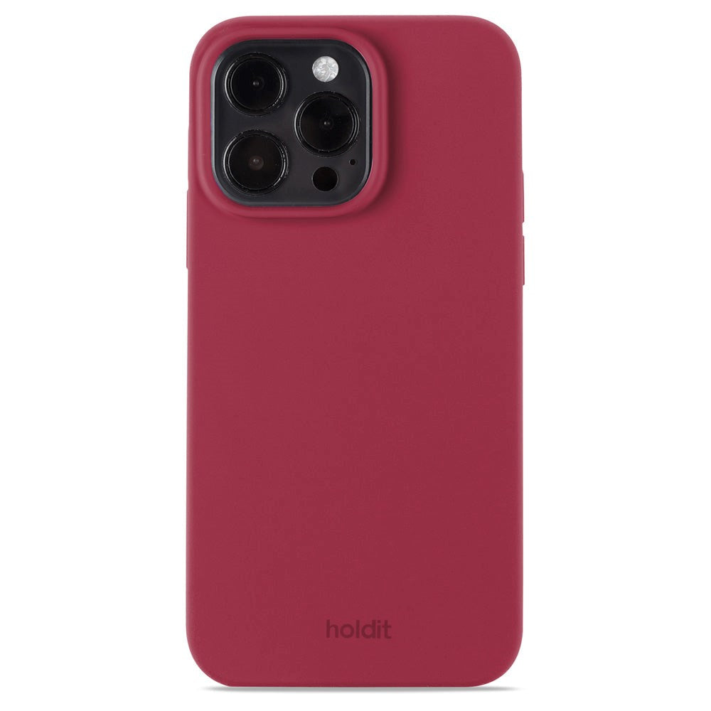 Holdit iPhone 15 Pro Max Soft Touch Silikon Deksel - Red Velvet