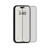 Holdit iPhone 16 / 15 / 14 Pro Herdet Glass Skjermbeskyttelse 3D - Case-Friendly - Gjennomsiktig / Svart Kant