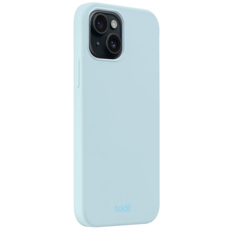 Holdit iPhone 15 Soft Touch Silikon Deksel - Mineral Blue