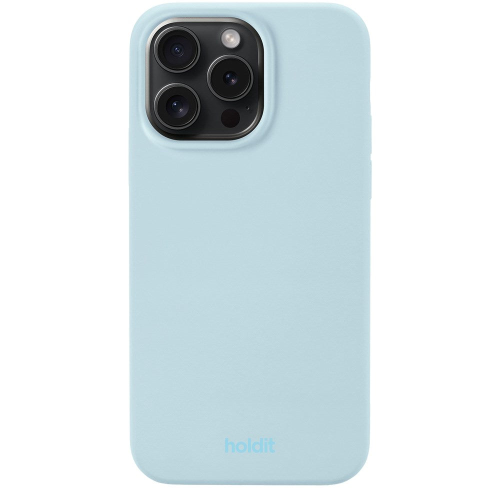 Holdit iPhone 15 Pro Max Soft Touch Silikon Deksel - 
Mineral Blue