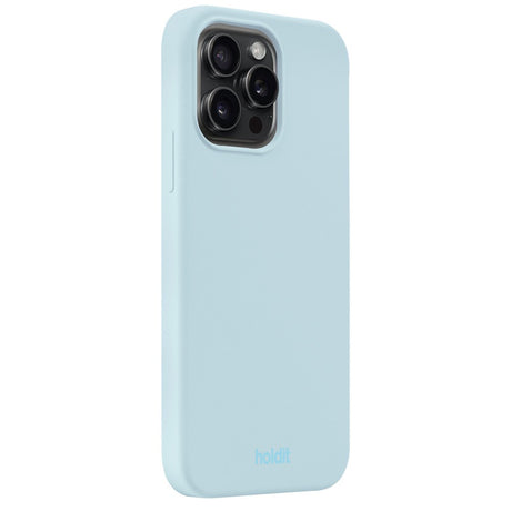 Holdit iPhone 15 Pro Max Soft Touch Silikon Deksel - 
Mineral Blue