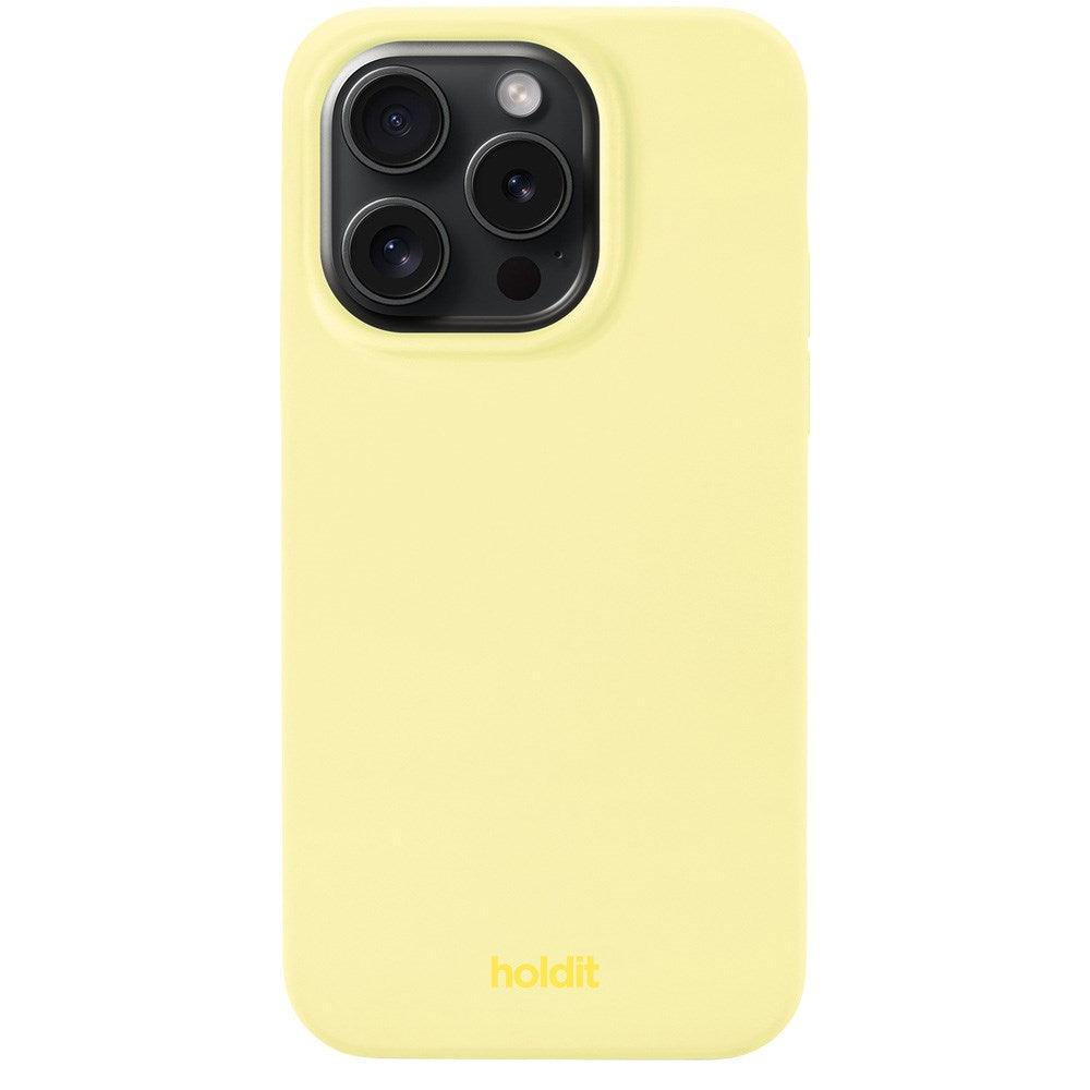 Holdit iPhone 15 Pro Soft Touch Silikon Deksel - Lemonade