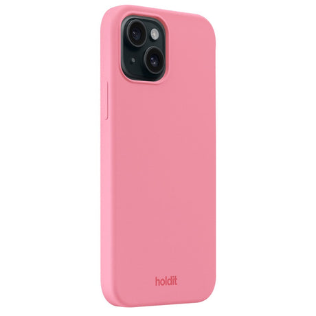 Holdit iPhone 15 Soft Touch Silikon Deksel - Rouge Pink