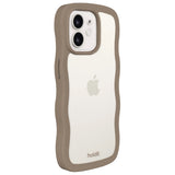 Holdit iPhone 12 / 12 Pro Wavy Deksel - Mocha Brown / Transparent