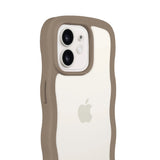 Holdit iPhone 12 / 12 Pro Wavy Deksel - Mocha Brown / Transparent