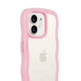 Holdit iPhone 12 / 12 Pro Wavy Deksel - Pink / Transparent