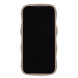 Holdit iPhone 14 Pro Wavy Deksel - Mocha Brown / Transparent