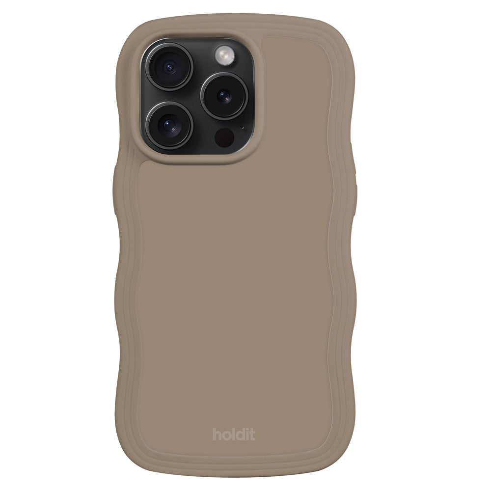 Holdit iPhone 14 Pro Wavy Deksel - Mocha Brown