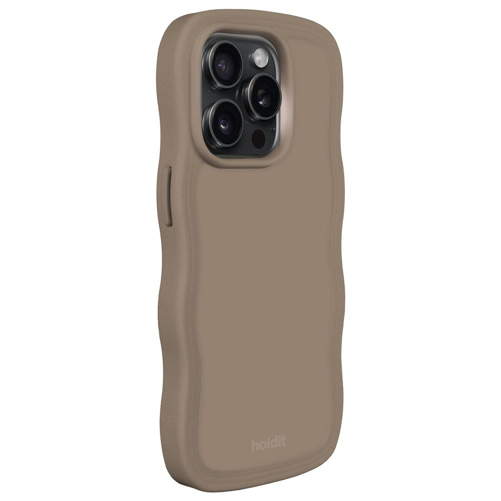 Holdit iPhone 14 Pro Wavy Deksel - Mocha Brown