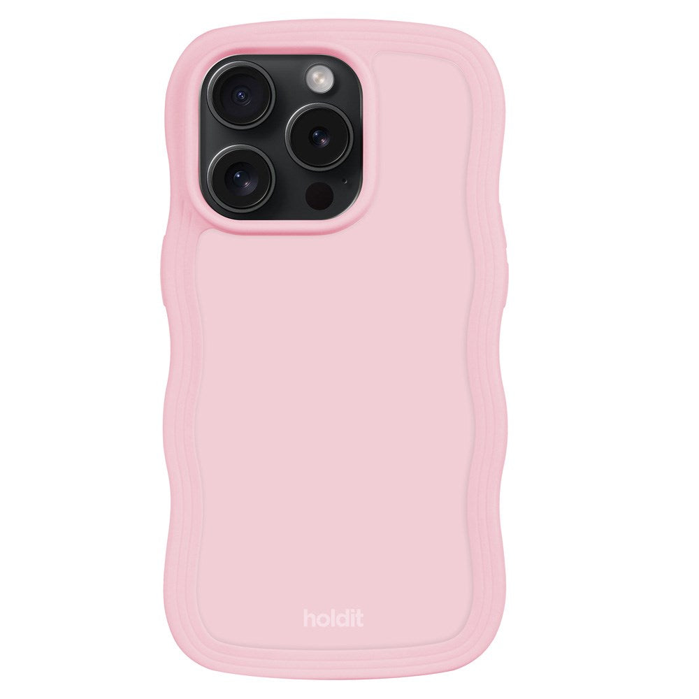 Holdit iPhone 14 Pro Wavy Deksel - Pink