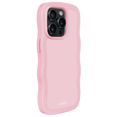 Holdit iPhone 14 Pro Wavy Deksel - Pink