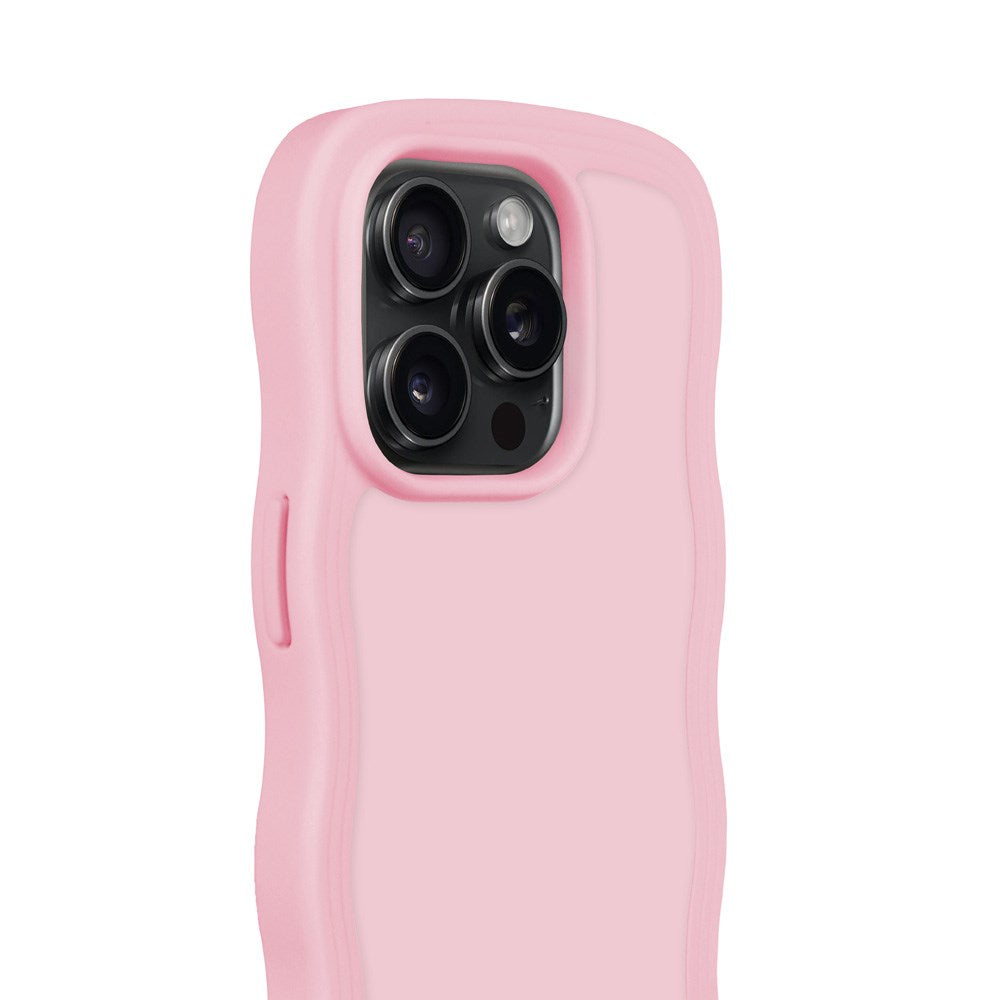 Holdit iPhone 14 Pro Wavy Deksel - Pink