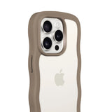 Holdit iPhone 14 Pro Max Wavy Deksel - Mocha Brown / Transparent