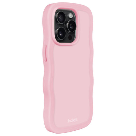 Holdit iPhone 15 Pro Wavy Deksel - Pink