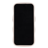 Holdit iPhone 12 / 12 Pro Wavy Deksel - Light Beige / Transparent