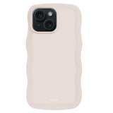 Holdit iPhone 15 / 14 / 13 Wavy Deksel - Light Beige