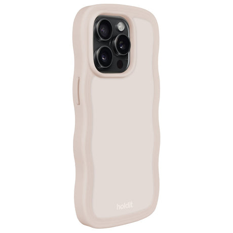 Holdit iPhone 14 Pro Max Wavy Deksel - Light Beige