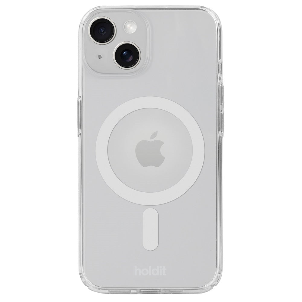 Holdit iPhone 15 / 14 / 13 MagSafe Deksel - Transparent / White