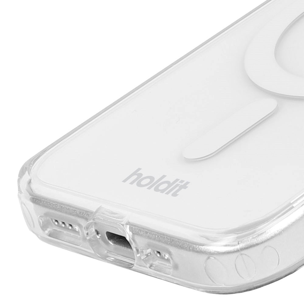 Holdit iPhone 15 / 14 / 13 MagSafe Deksel - Transparent / White