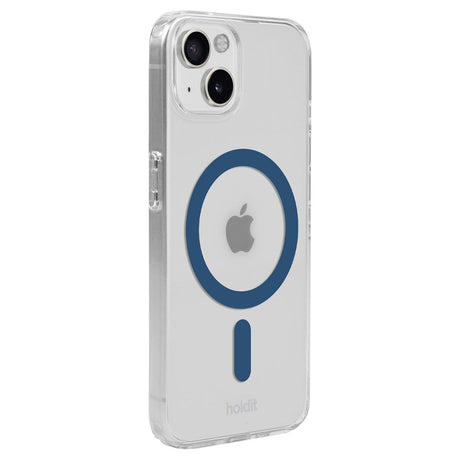 Holdit iPhone 15 / 14 / 13 MagSafe Deksel - Transparent / Denim Blue