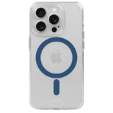 Holdit iPhone 15 Pro MagSafe Deksel - Transparent / Denim Blue