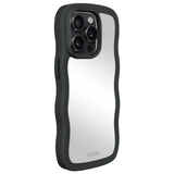 Holdit iPhone 15 Pro Wavy Deksel - Black / Mirror