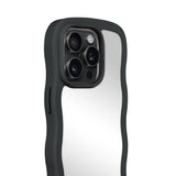 Holdit iPhone 15 Pro Wavy Deksel - Black / Mirror