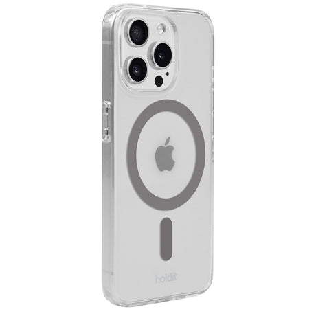 Holdit iPhone 15 Pro MagSafe Deksel - Transparent / Space Grey