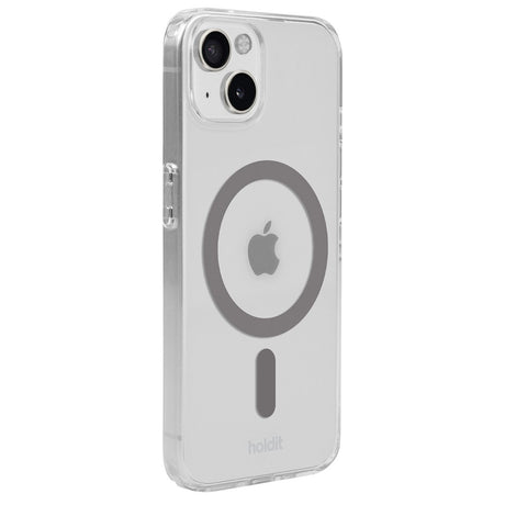 Holdit iPhone 15 / 14 / 13 MagSafe Deksel - Transparent / Space Grey