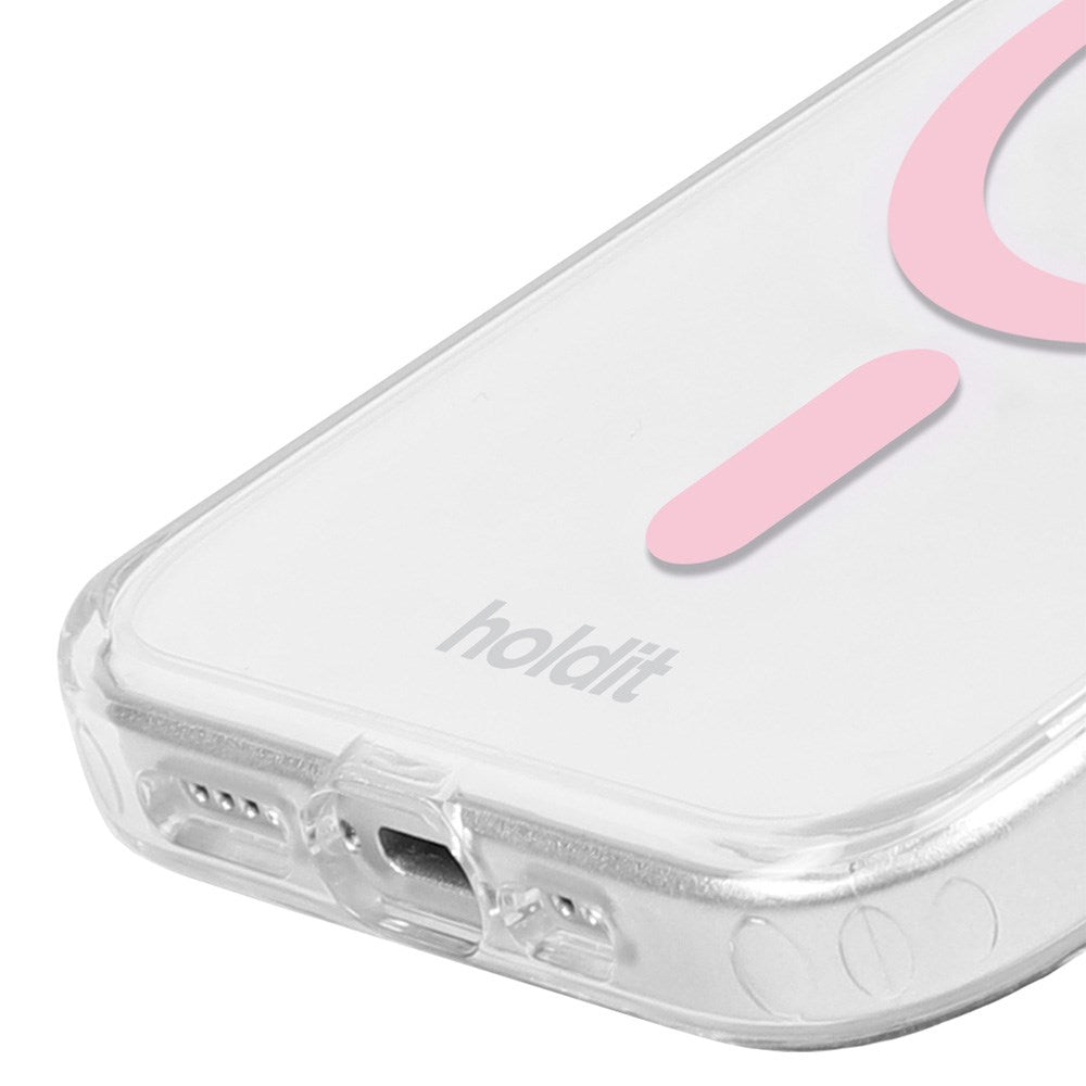 Holdit iPhone 12 / 12 Pro MagSafe Deksel - Transparent / Pink