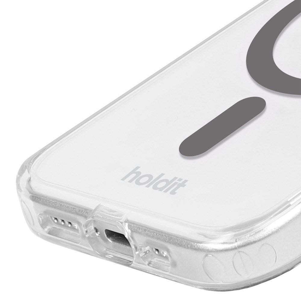 Holdit iPhone 12 / 12 Pro MagSafe Deksel - Transparent / Space Grey