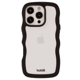 Holdit iPhone 16 Pro Wavy Deksel - Svart / Transparent