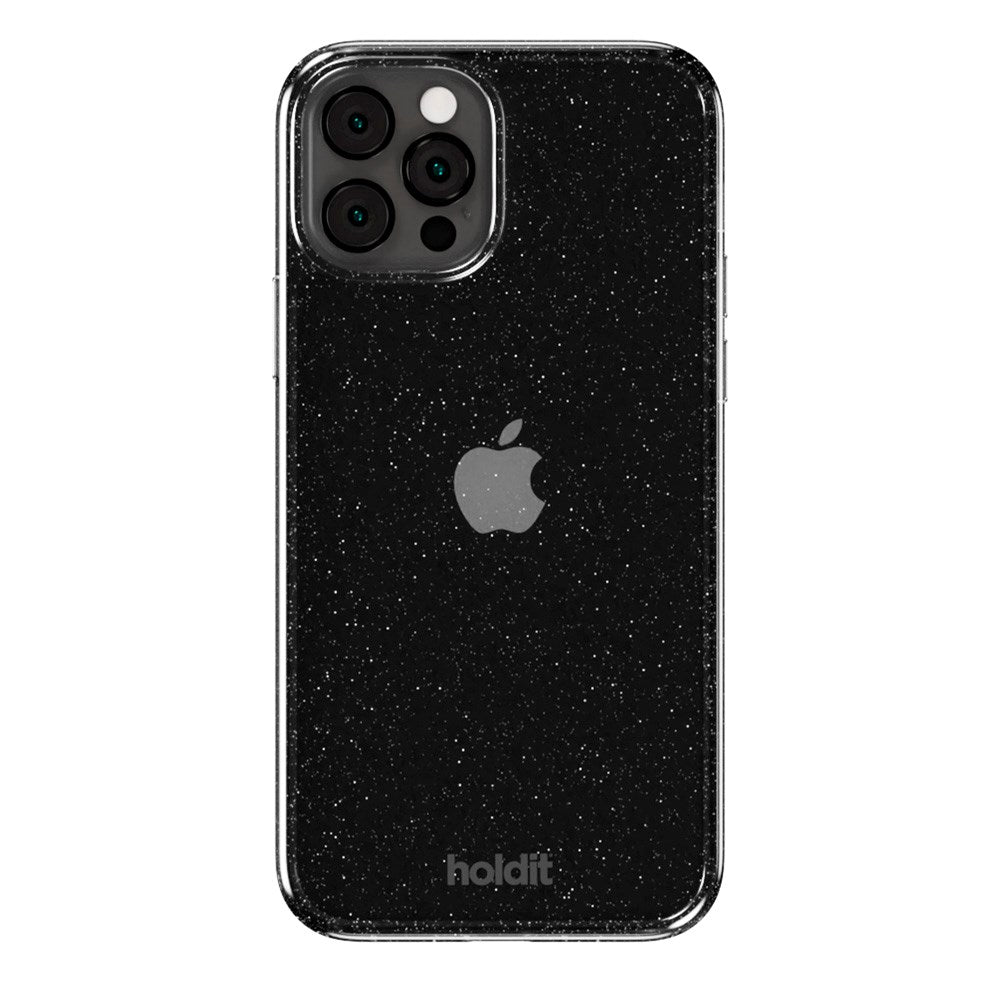 Holdit iPhone 12 / 12 Pro Glitter Deksel - Svart