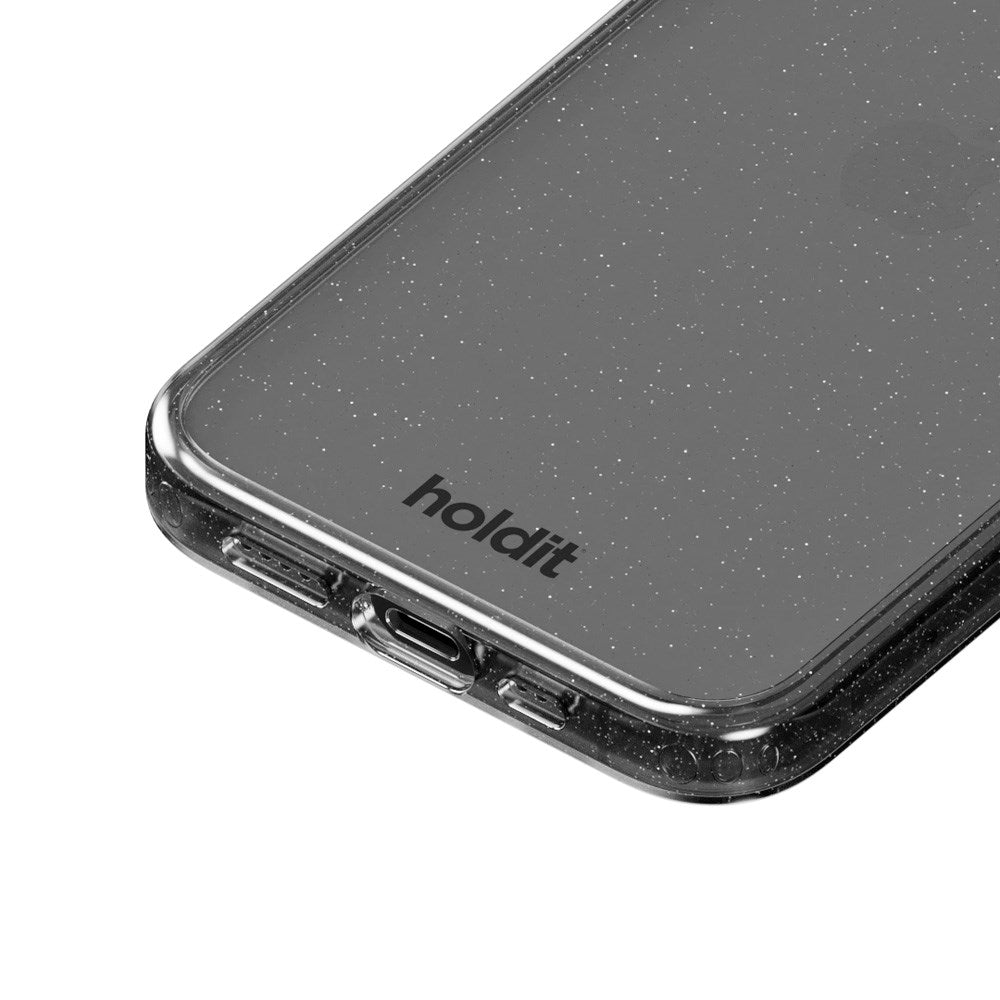 Holdit iPhone 12 / 12 Pro Glitter Deksel - Svart