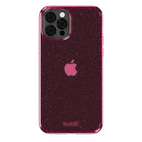 Holdit iPhone 12 / 12 Pro Glitter Deksel - Rosa