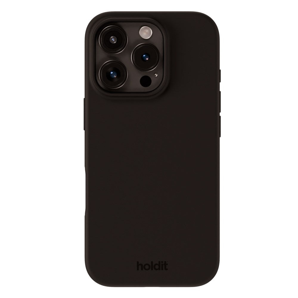 Holdit iPhone 16 Pro Soft Touch Silikon Deksel - Black