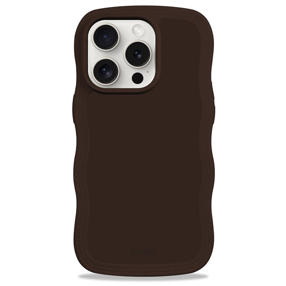 Holdit iPhone 14 Pro Max Wavy Deksel - Chocolate