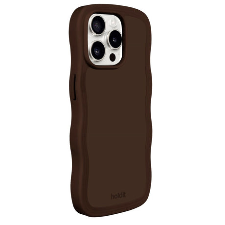 Holdit iPhone 15 Pro Wavy Deksel - Chocolate