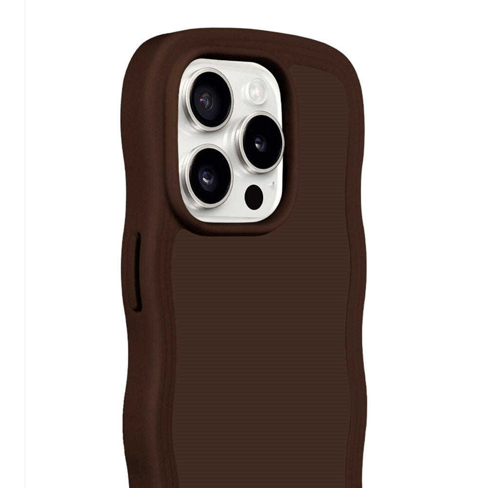 Holdit iPhone 15 Pro Wavy Deksel - Chocolate