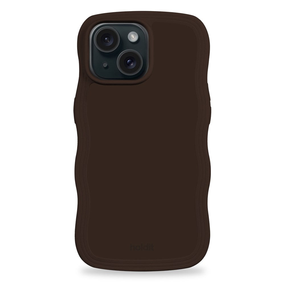 Holdit iPhone 15 / 14 / 13 Wavy Deksel - Chocolate