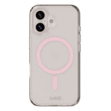 Holdit iPhone 16 MagSafe Deksel - Transparent / Pink