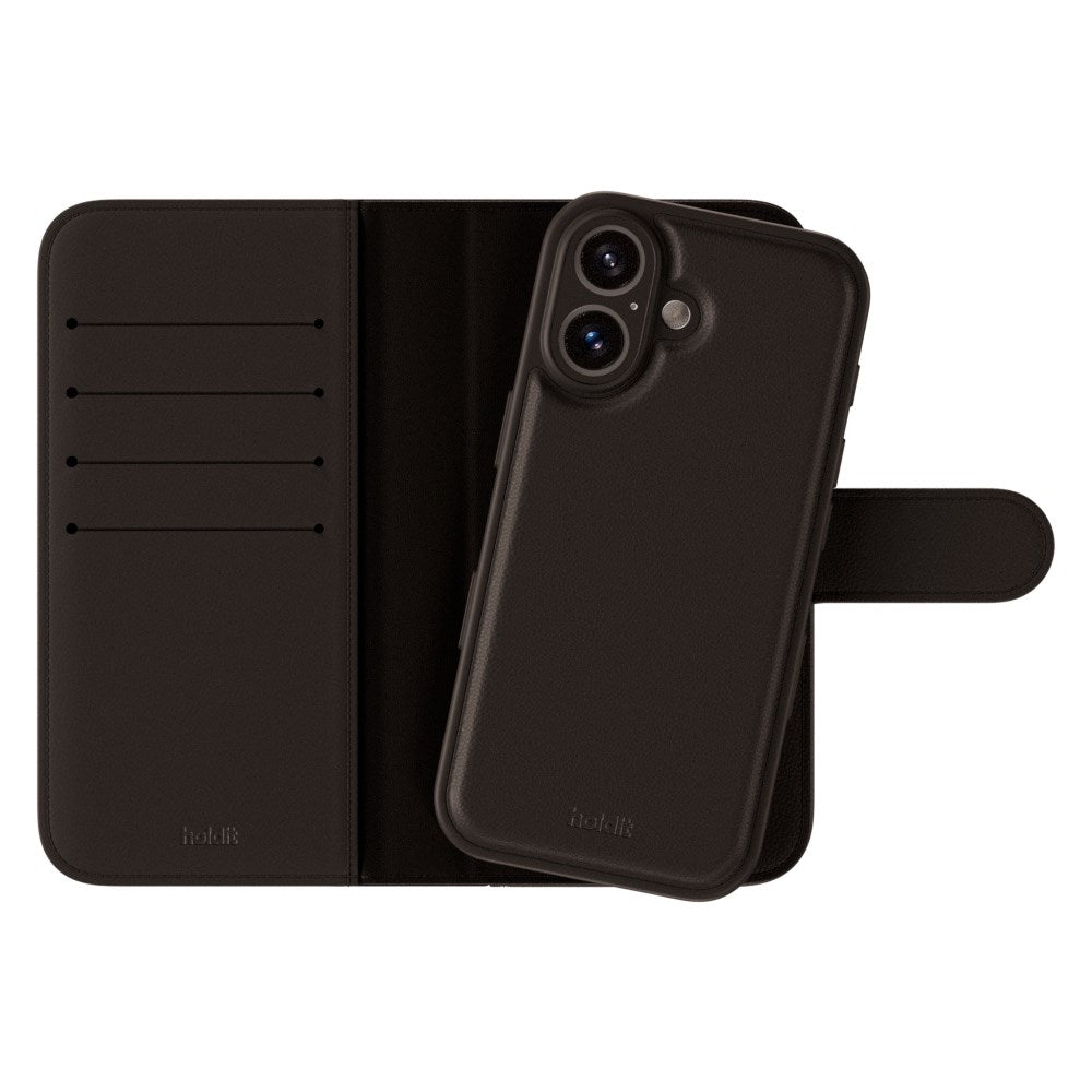 Holdit iPhone 16 Wallet Case Magnet Plus - Flip Deksel - Black