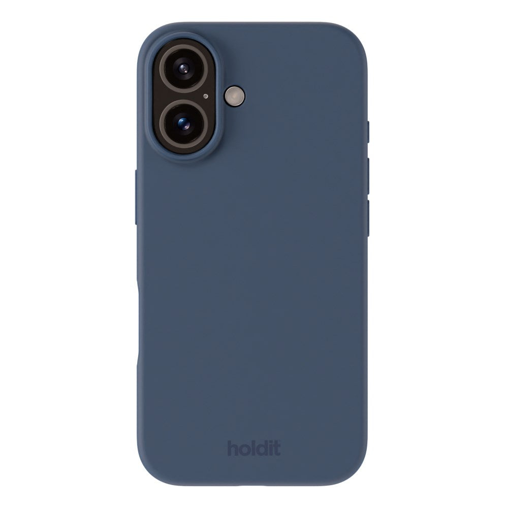 Holdit iPhone 16 Soft Touch Silikon Deksel - Pacific Blue