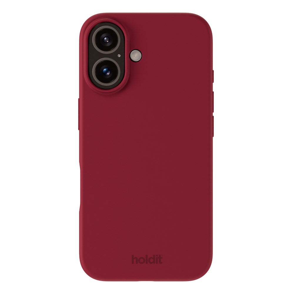 Holdit iPhone 16 Soft Touch Silikon Deksel - Red Velvet